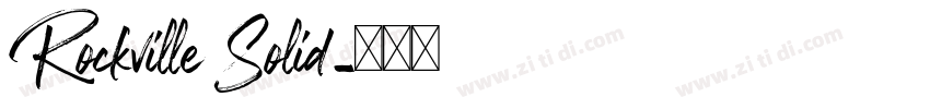 Rockville Solid字体转换